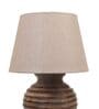 Beige Jute Shade Table Lamp With Mango Wood Base