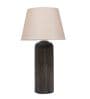 Beige Jute Shade Table Lamp With Mango Wood Base