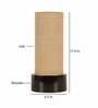 Indulge Beige Jute Shade Table Lamp With Wood Base