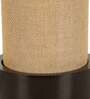 Indulge Beige Jute Shade Table Lamp With Wood Base