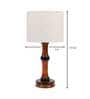 Beige Jute Shade Table Lamp with Wood Base