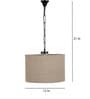 Rayes Beige Jute Hanging Light