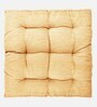 Beige Solid Jute 14x14 Inches Chair Pad