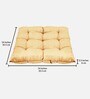 Beige Solid Jute 14x14 Inches Chair Pad