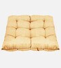 Beige Solid Jute 14x14 Inches Chair Pad