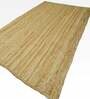 Beige Solid Jute 4 ft x 6 ft Hand Woven Carpet