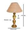 Beige Jute Table Lamp With  Wood  Base10X19 Inches