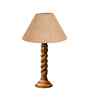 Beige Jute Table Lamp With  Wood  Base10X19 Inches