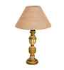 Beige Jute Table Lamp With  Wood  Base10X19 Inches