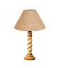 Beige Jute Table Lamp With  Wood  Base10X19 Inches