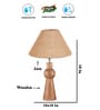 Beige Jute table lamp with  Wood Natural base(10X18 inches)