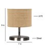 Beige Jute table lamp with Steel Base -64