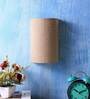 Natural Fiber Flush Mount Wall Light (Beige)