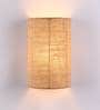 Natural Fiber Flush Mount Wall Light (Beige)