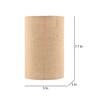 Natural Fiber Flush Mount Wall Light (Beige)
