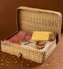 Beige Kauna Grass Trousseau  Basket With Closure