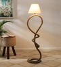 Beige Khadi Rustic Rope Floor Lamps
