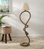 Beige Khadi Rustic Rope Floor Lamps