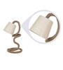 Beige Shade Study Lamp with Wood Base