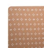 Beige Kids Abstract Cotton Satin Crib Bedsheet