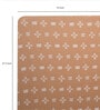 Beige Kids Abstract Cotton Satin Crib Bedsheet