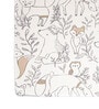 Beige Kids Abstract Cotton Satin Crib Bedsheet