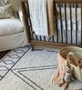 Beige Kids Abstract Cotton Satin Crib Bedsheet