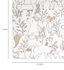 Beige Kids Abstract Cotton Satin Crib Bedsheet