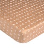 Beige Kids Abstract Cotton Satin Crib Bedsheet