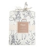 Beige Kids Abstract Cotton Satin Crib Bedsheet