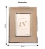 Beige Leather & Metal Weave Wall And Tabletop Photo Frame 4X6Inches