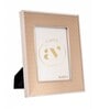 Beige Leather & Metal Weave Wall And Tabletop Photo Frame 4X6Inches