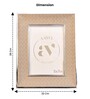 Beige Leather & Metal Weave Wall And Tabletop Photo Frame 4X6Inches