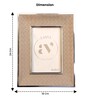 Beige Leather & Metal Weave Wall And Tabletop Photo Frame 4X6Inches