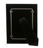 Beige Leather & Metal Weave Wall And Tabletop Photo Frame 4X6Inches