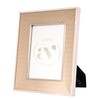 Beige Leather & Metal Weave Wall And Tabletop Photo Frame 4X6Inches