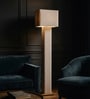 Beige Linen & metal Luxe linen majesty Floor Lamp