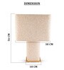 Beige Linen & metal Luxe Linen Majesty Table Lamp
