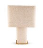 Beige Linen & metal Luxe Linen Majesty Table Lamp