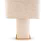 Beige Linen & metal Luxe Linen Majesty Table Lamp