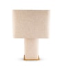 Beige Linen & metal Luxe Linen Majesty Table Lamp