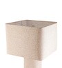 Beige Linen & metal Luxe Linen Majesty Table Lamp