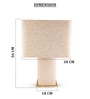 Beige Linen & metal Luxe Linen Majesty Table Lamp