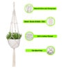 Beige Macrame Indoor and Handmade Hanging Rope Planter (Set of 2)