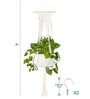 Beige Macrame Indoor and Handmade Hanging Rope Planter (Set of 2)