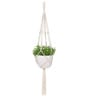 Beige Macrame Indoor and Handmade Hanging Rope Planter (Set of 2)