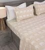 Beige Mandala Elephant Print 210 TC 100% Cotton Superking Bedsheet with 2 Pillow Covers Beige Mandala Elephant Print 210 TC 100% Cotton Superking Bedsheet with 2 Pillow Covers