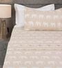 Beige Mandala Elephant Print 210 TC 100% Cotton Superking Bedsheet with 2 Pillow Covers Beige Mandala Elephant Print 210 TC 100% Cotton Superking Bedsheet with 2 Pillow Covers