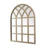 Solid Wood Wall Mirror in Beige Finish