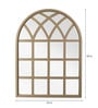 Solid Wood Wall Mirror in Beige Finish